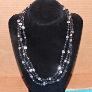 Multi-Strand Necklace With Pink Quartz Accent